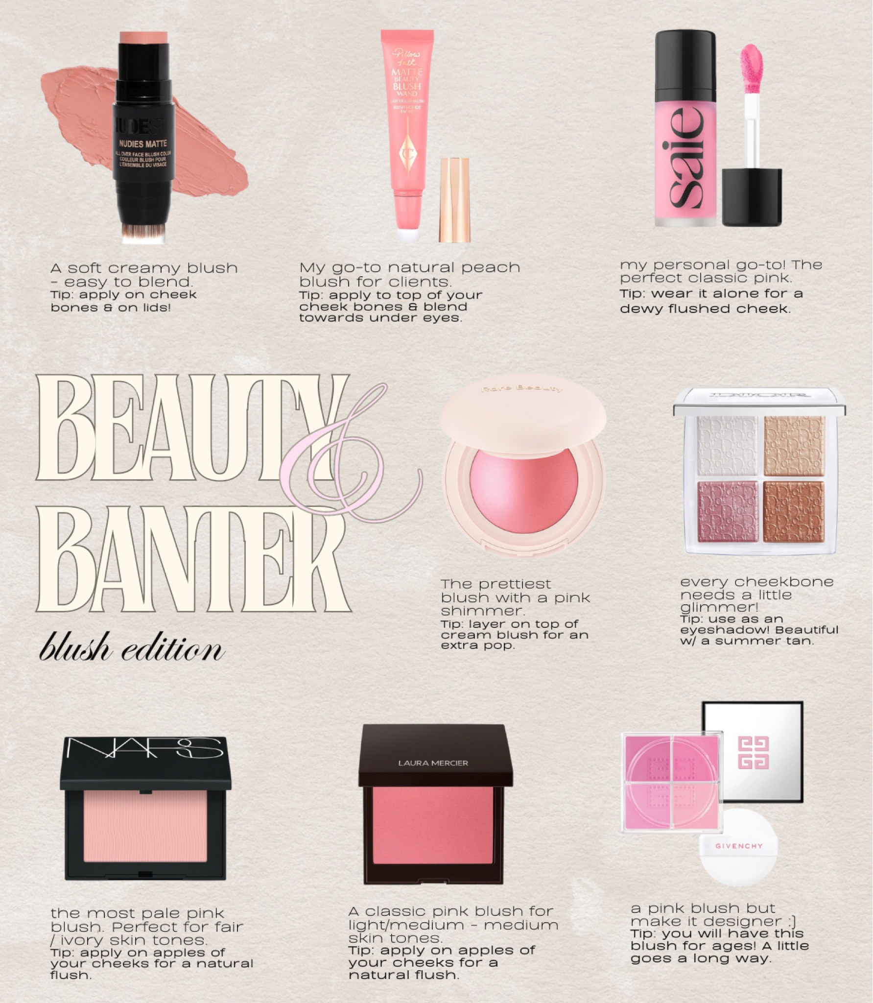 🩷Blush Edition🩷 of Beauty & Banter ☺️ The perfect blush is easy to find as it seems every major brand has come out with its own classic pink blush.

Some are matte & some have shimmer. Right now, I am LOVING blush that shimmers 🥰

Shop my latest favorites for the perfect summer flush 💕

#LTKBeauty #LTKSummerSales #LTKSeasonal