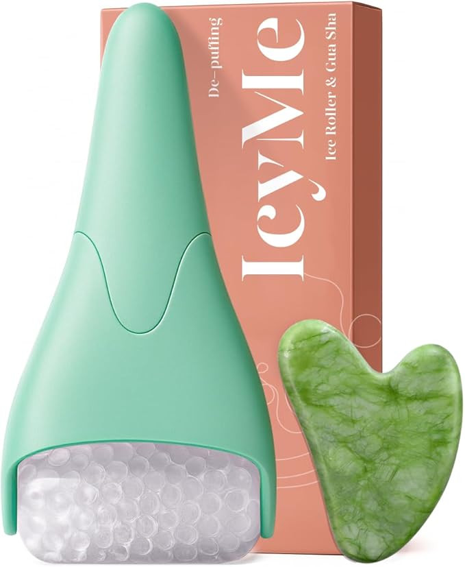 Ice Roller and Gua Sha Set, Facial Massage Tools for Cooling Relief, Reducing Puffiness, and Rela... | Amazon (US)