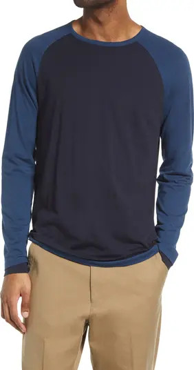 Regular Fit Double Layer Baseball Crewneck Shirt | Nordstrom
