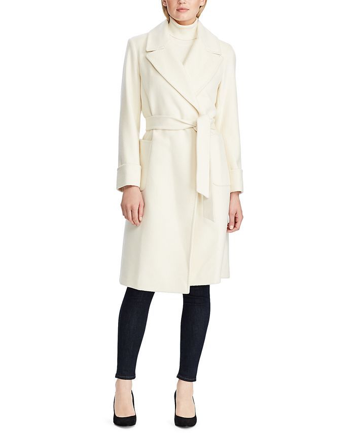 Petite Wool-Blend Wrap Coat | Macys (US)