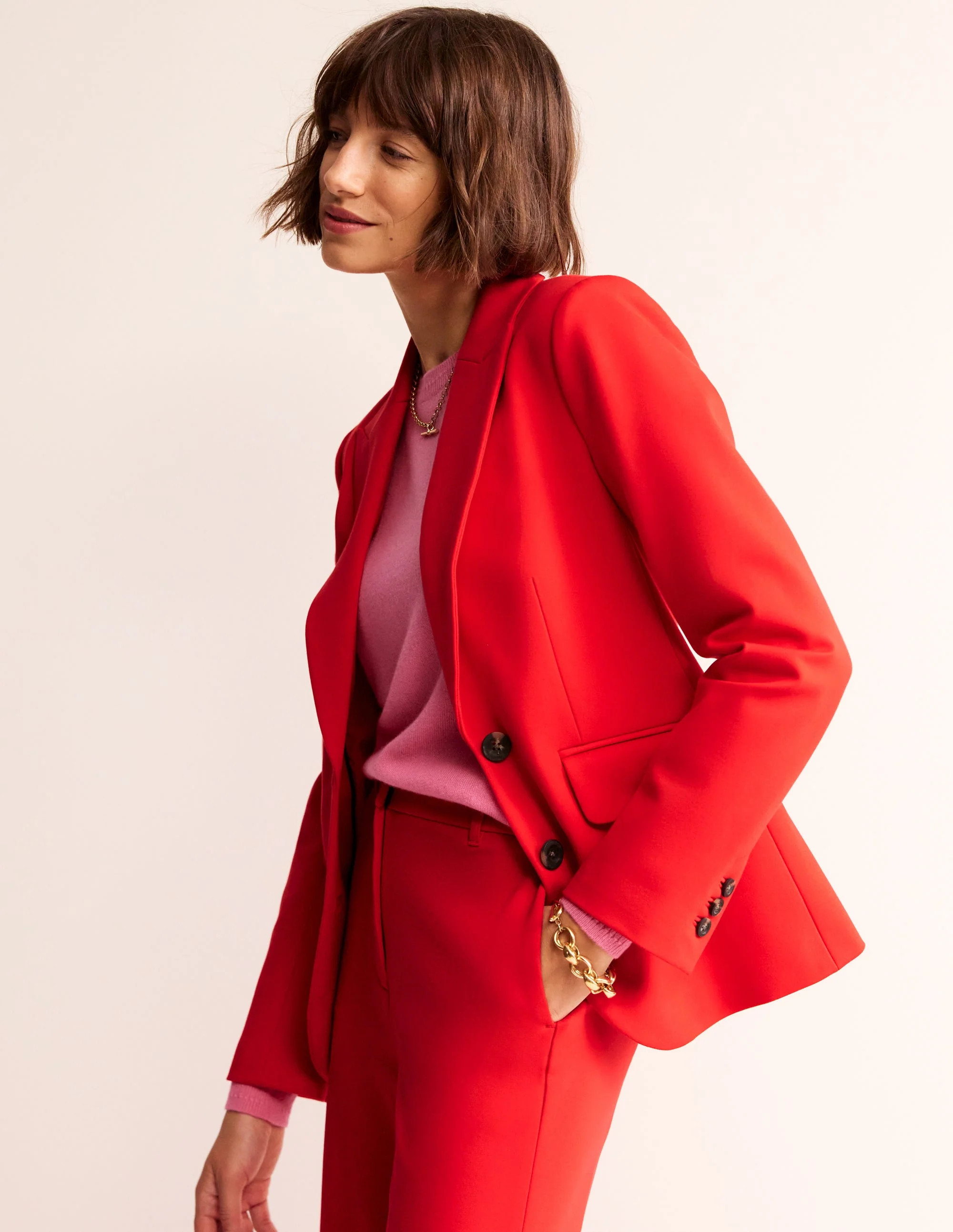 Marylebone Ponte Blazer-Hot Pepper | Boden DE