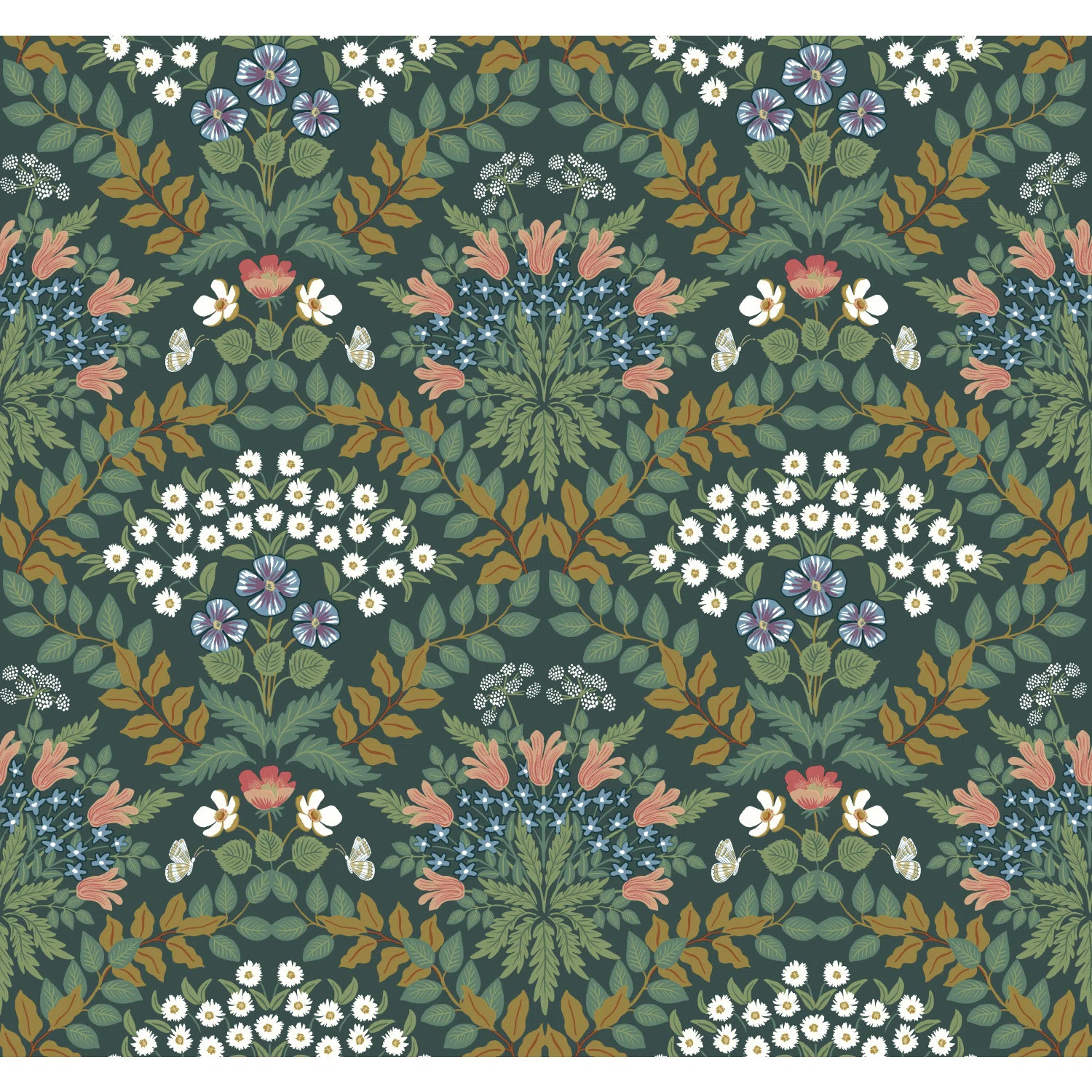 Rifle Paper Co. Bramble 27' L x 27" W Smooth Wallpaper Roll | Birch Lane