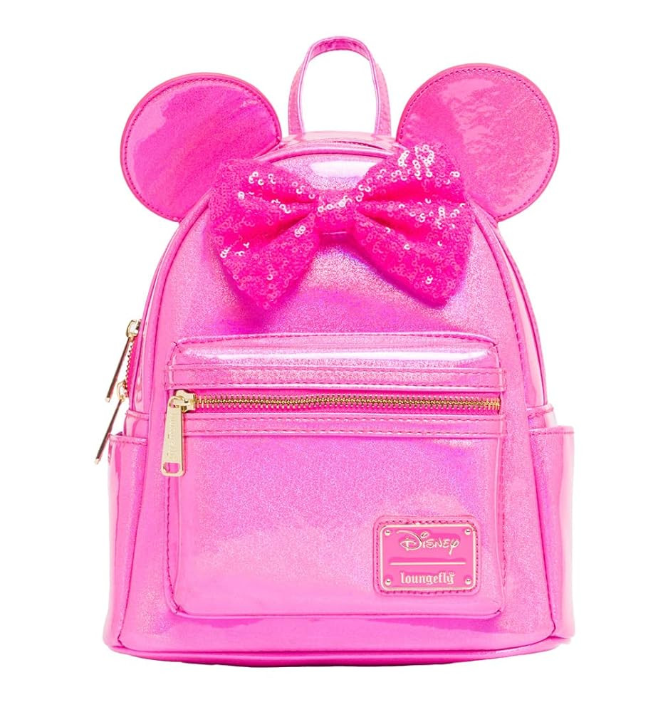 Loungefly Disney Minnie Mouse Glitter Sparkle Womens Double Strap Shoulder Bag Purse | Amazon (US)