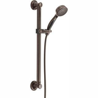Traditional Decorative ADA 9-Spray Patterns 1.75 GPM 3.75 in. Wall Mount Handheld Shower Head in Venetian Bronze | The Home Depot