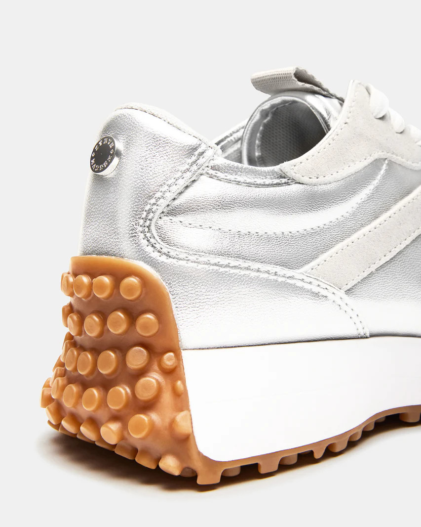 CAMPO Silver Lace-Up Sneaker | Women's Sneakers | Steve Madden (US)