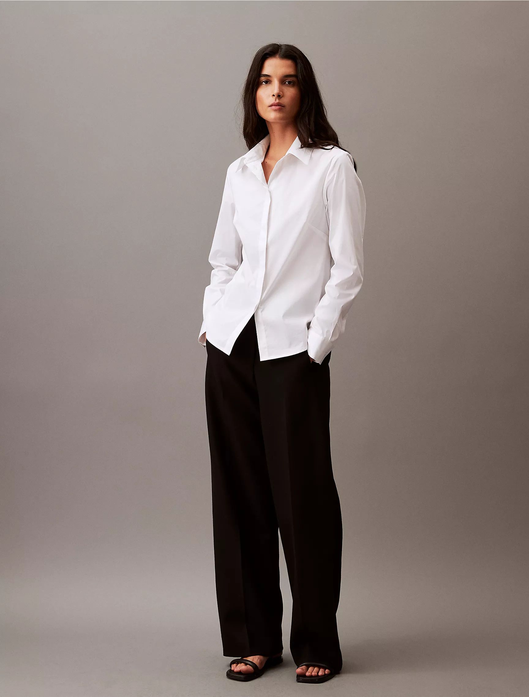 Slim Fit Stretch Poplin Button-Down Shirt | Calvin Klein | Calvin Klein (US)
