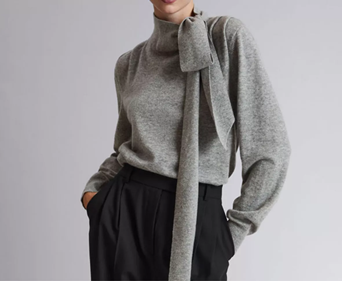 Merino Tie-Neck Sweater curated on LTK