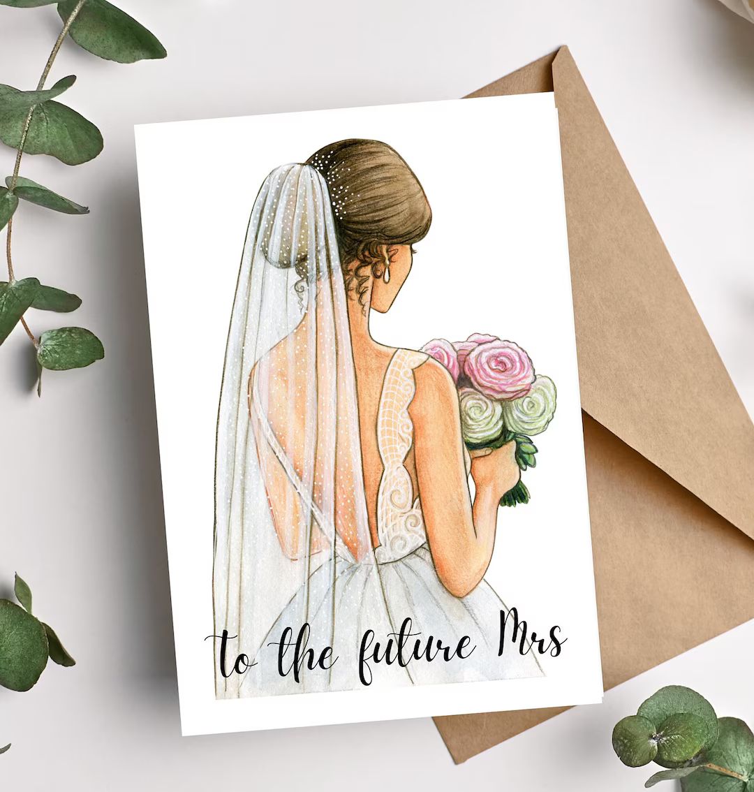 Bridal Shower Card | Bride To Be Card | Beautiful Bride Card | To the Future Mrs Card | Etsy (US)