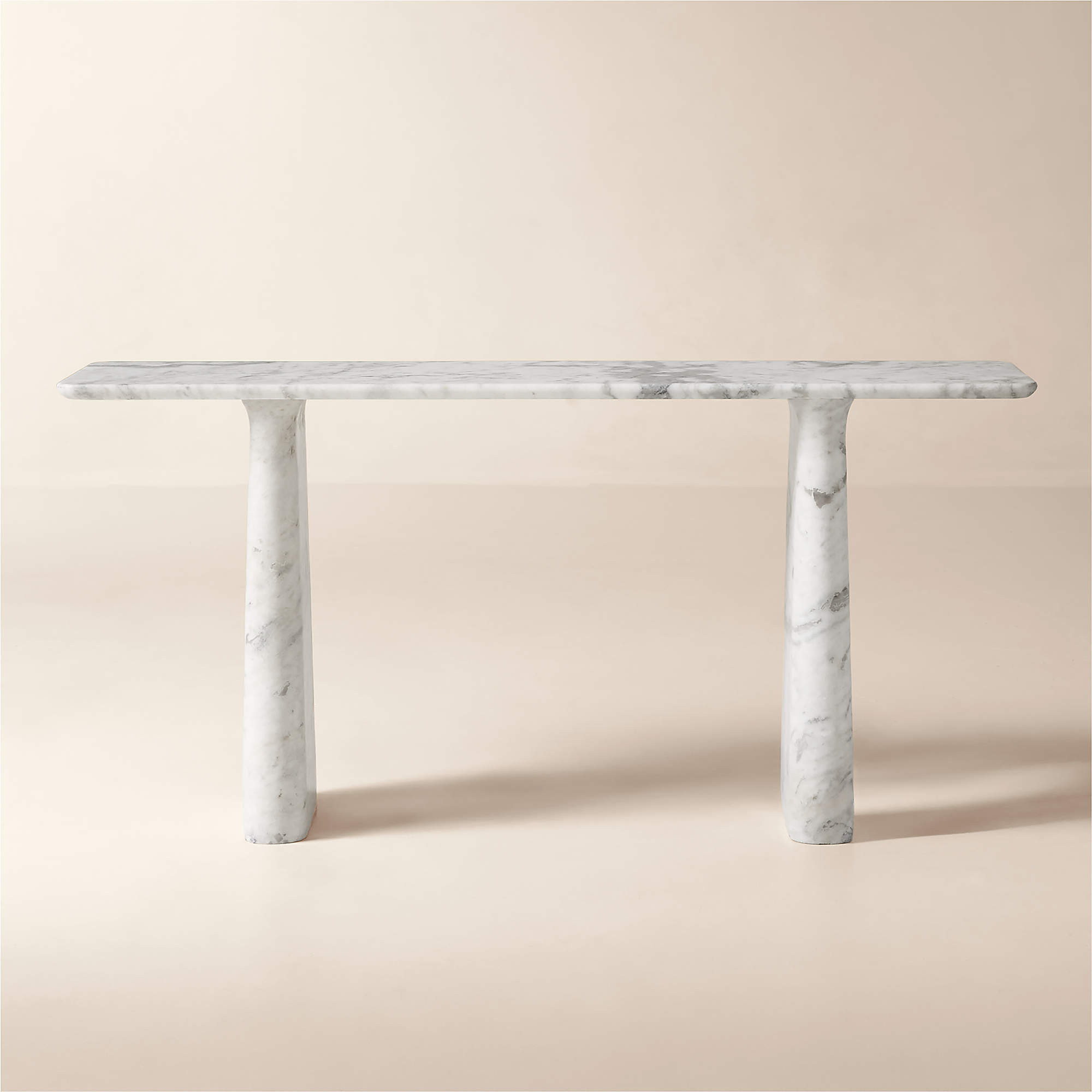 Almera 70" White Marble Console Table + Reviews | CB2 | CB2