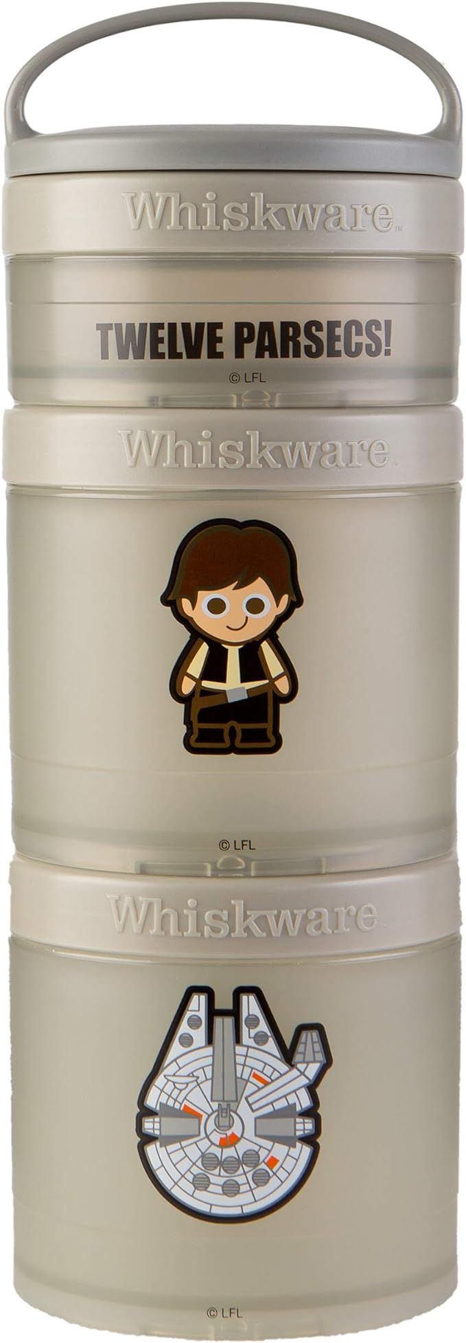 Whiskware Star Wars Stackable Snack Pack, 2 1/3 cups, Han & Millennium | Amazon (US)
