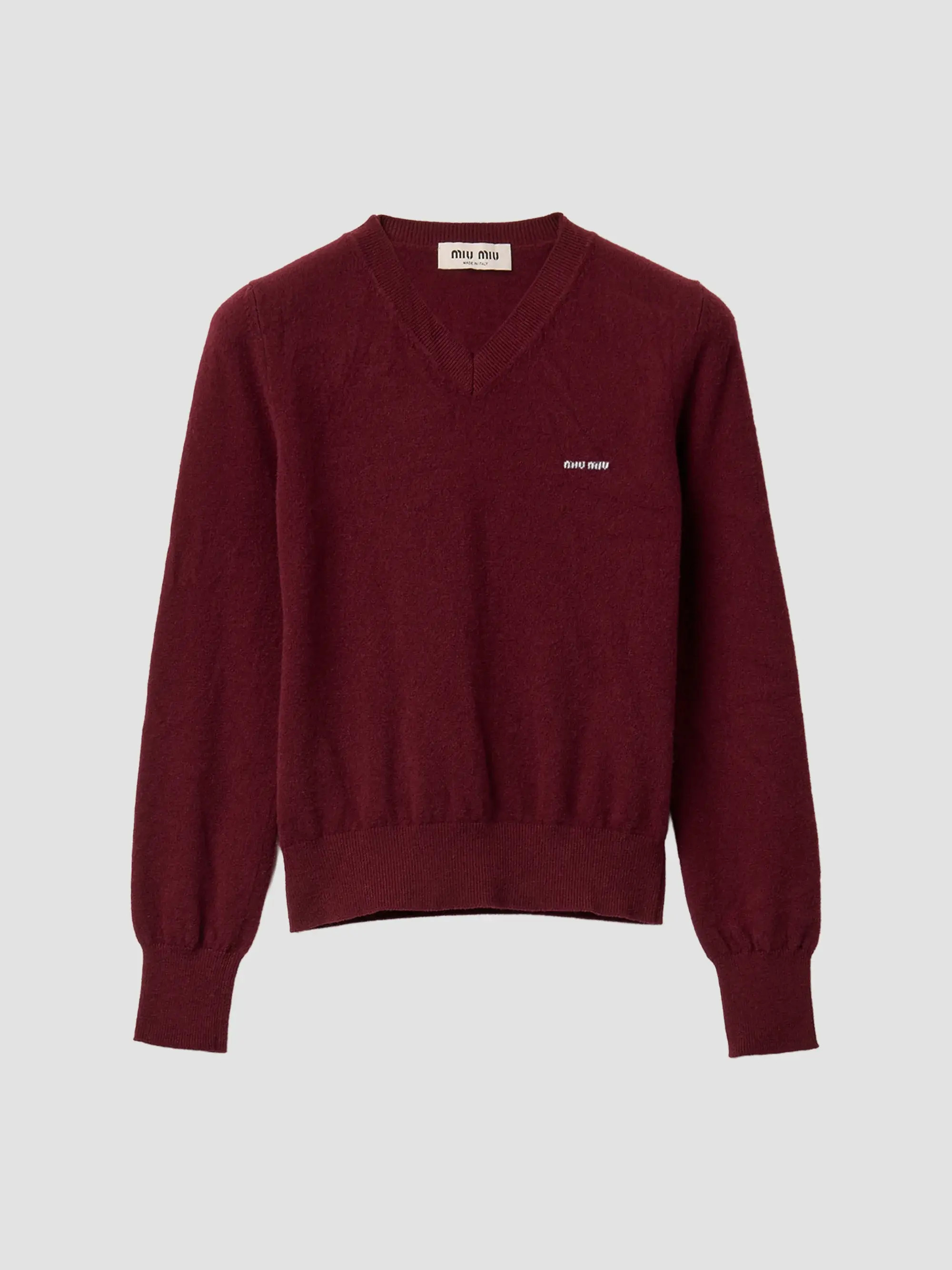 Miu Miu V-Neck Wool Cardigan | Saks Fifth Avenue | Saks Fifth Avenue