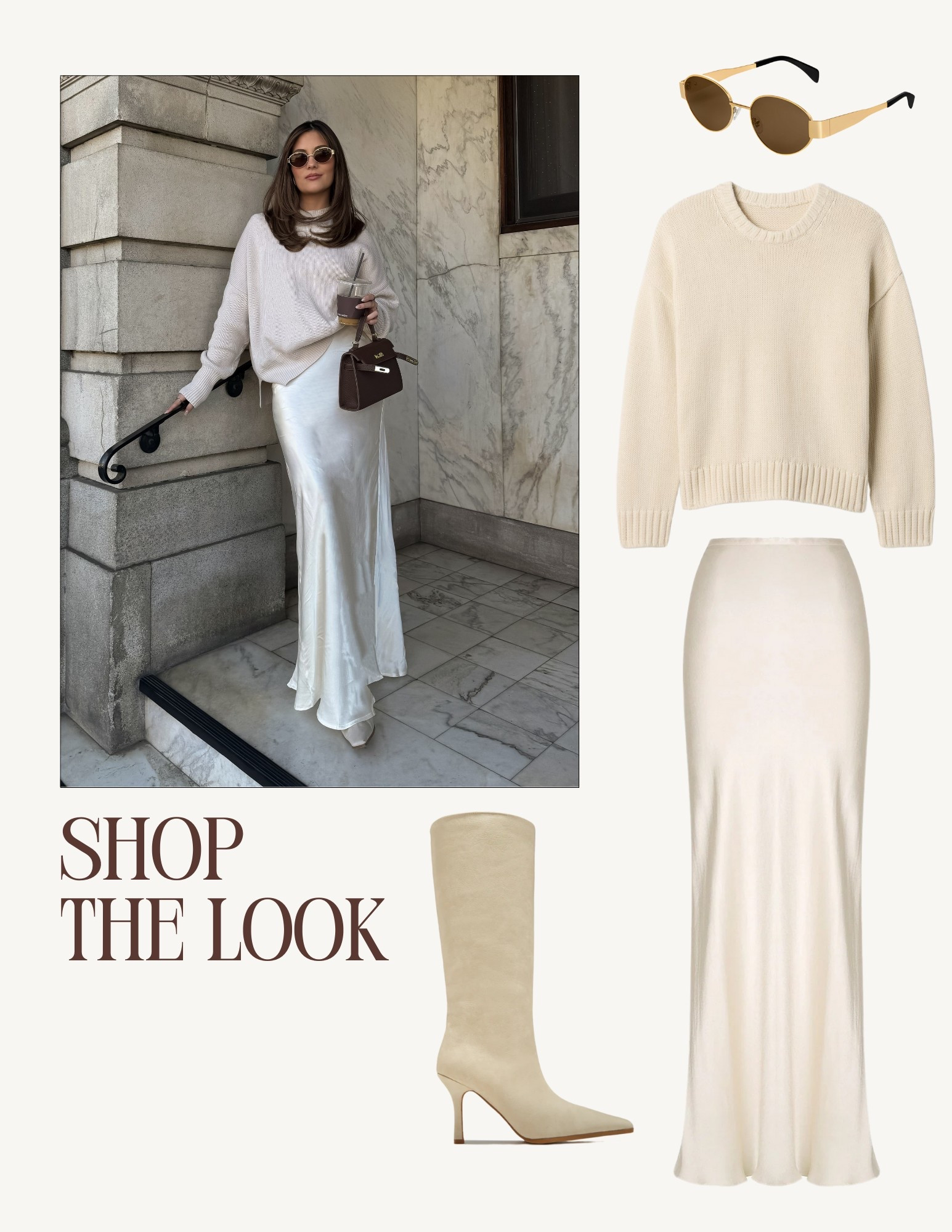 spring transitional outfit: satin skirt and sweater 


#silkskirt #oversizedsweater #neutraloutfit #boots #springoutfit #maxiskirt

#LTKSeasonal #LTKStyleTip