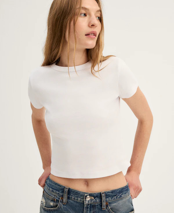 The '90s Cropped Tee in Compact Cotton | Madewell