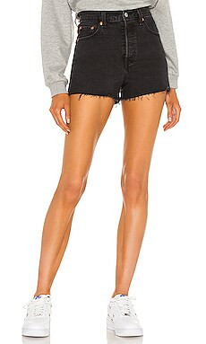 LEVI'S Ribcage Short in Black Bayou from Revolve.com | Revolve Clothing (Global)