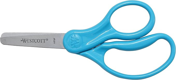 Westcott Classic Kids Scissors, Blunt Tip, 5-Inch, Neon Blue (15968) | Amazon (US)