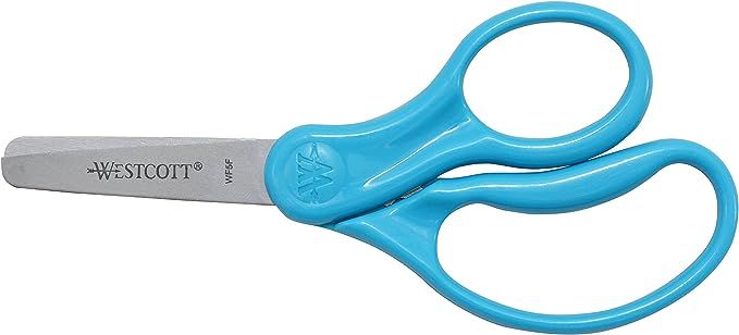 Westcott Classic Kids Scissors, Blunt Tip, 5-Inch, Neon Blue (15968) | Amazon (US)