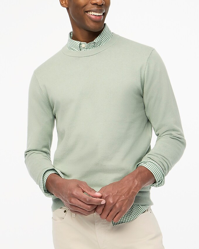 Soft cotton-blend crewneck pullover | J.Crew Factory