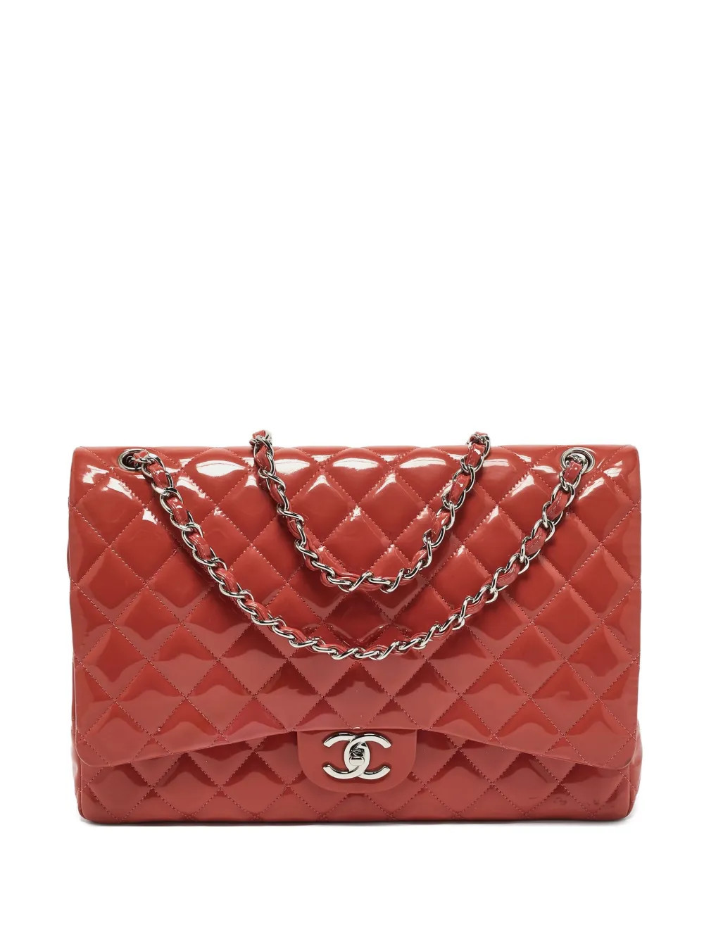 CHANEL Pre-Owned Classic Double Flap leather bag - Red | Farfetch Global