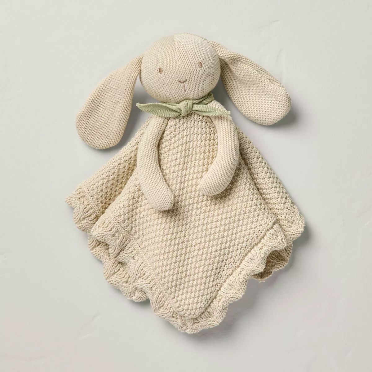 Beige Knit Bunny Baby Security Blanket - Hearth & Hand™ with Magnolia | Target