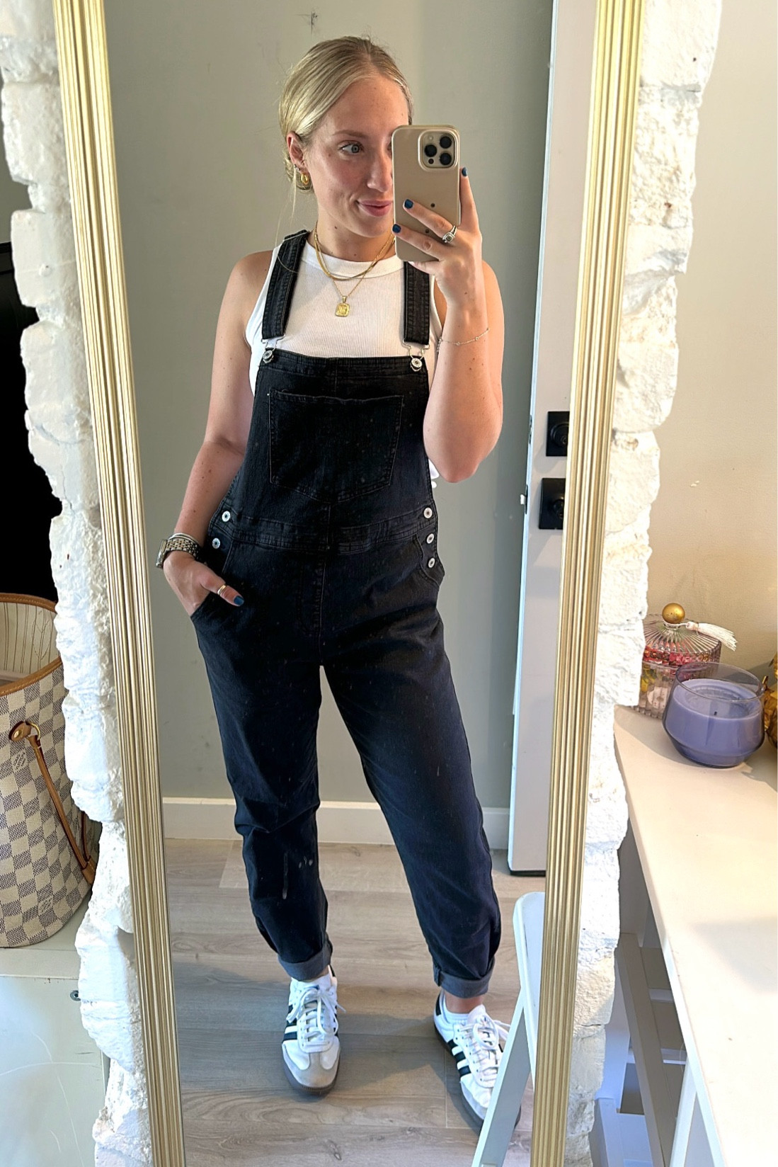 Wearing a M 🖤✨ — my favorite overalls have them in regular denim too they have the perfect stretch all while looking like real denim

#LTKFindsUnder50 #LTKFindsUnder100 #LTKStyleTip