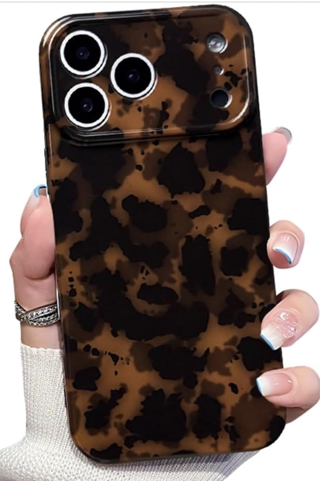 Cute Phone Case for iPhone 17 Pro Max Case Tortoise Shell Pattern Leopard Full Camera Protective Slim Shockproof Cool Trendy Aesthetic-Brown Amber | Amazon (US)