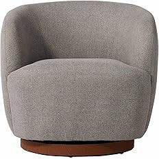 Sepnine Modern Swivel Accent Chair,Living Room Armchair with Curved Back,Linen Fabric Upholstered... | Amazon (US)