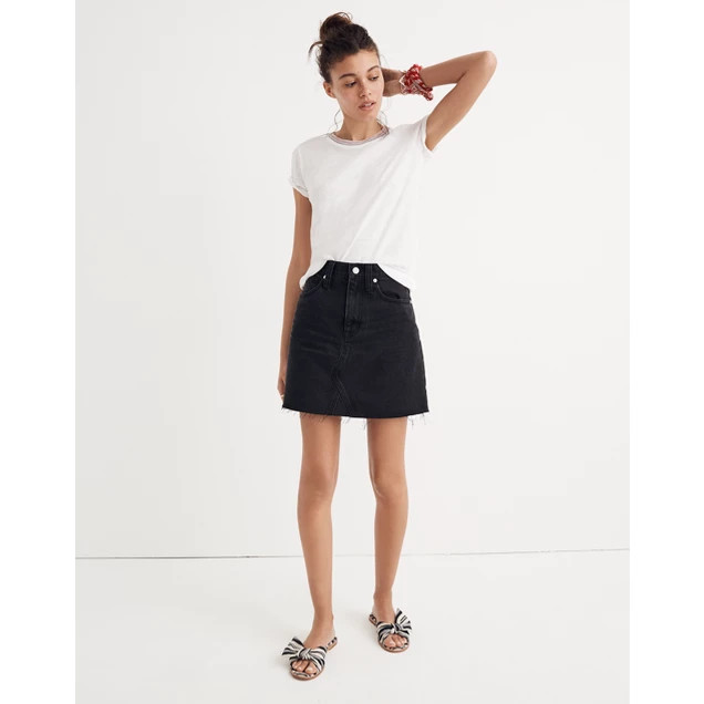 Denim Frisco Mini Skirt in Lunar Wash | Madewell