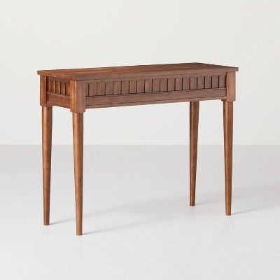 Turned Leg Wood Console Table Dark Brown - Hearth & Hand™ with Magnolia | Target