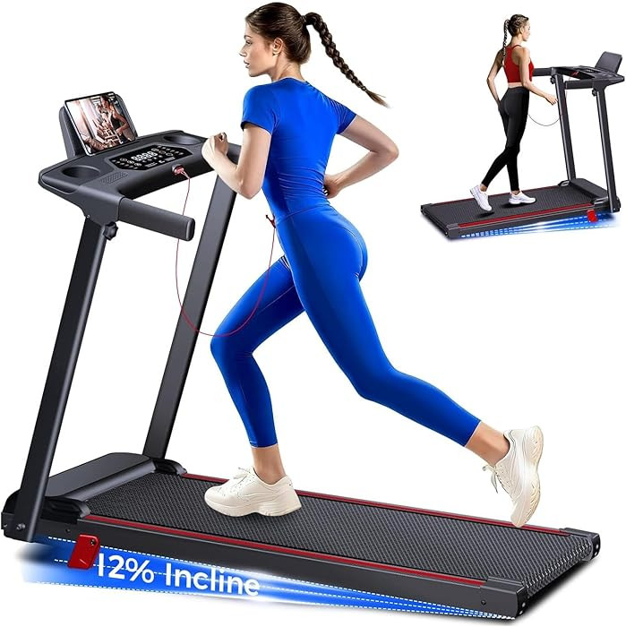 Treadmill with 8% Incline, Walking Pad Treadmill with Handle Bar, Portable Folding Treadmills for... | Amazon (US)