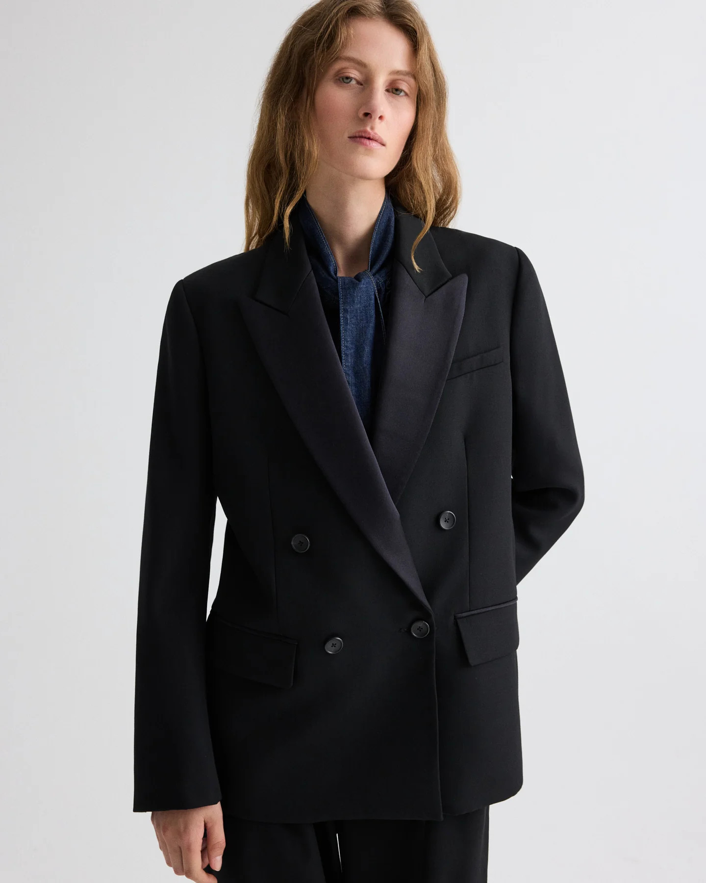 Harper Blazer in Compact Tux Suiting | TWP