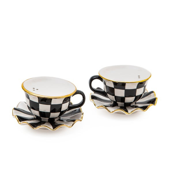 MacKenzie-Childs Courtly Teacup Salt & Pepper Set | MacKenzie-Childs