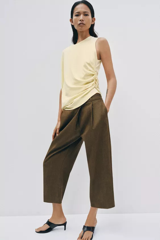 ASYMMETRIC DRAPED TOP | Zara UK