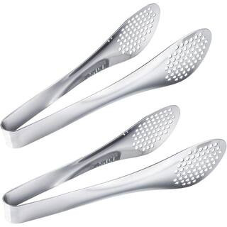 2-Pieces 9 in. Buffet Tongs Stainless Steel Food Serving Tongs in Silver | The Home Depot
