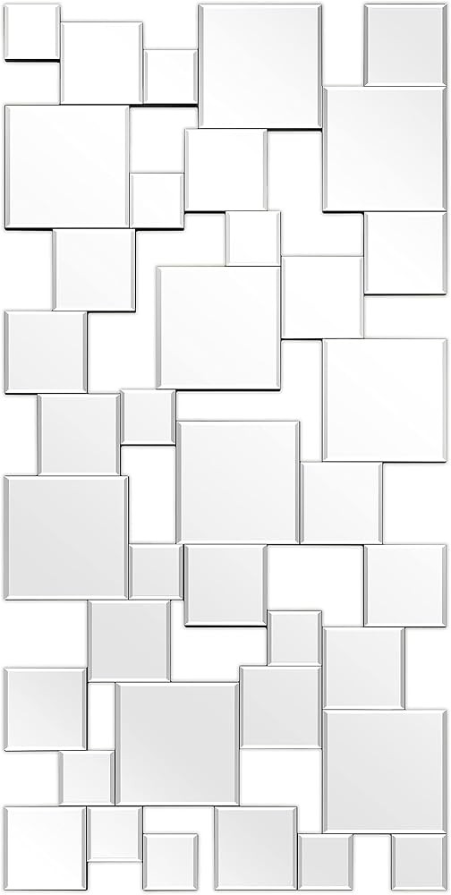 Empire Art Direct Elegant Cluster Wall, 0.25"-Beveled Squares Modern Mirror for Bathroom,Vanity,B... | Amazon (US)