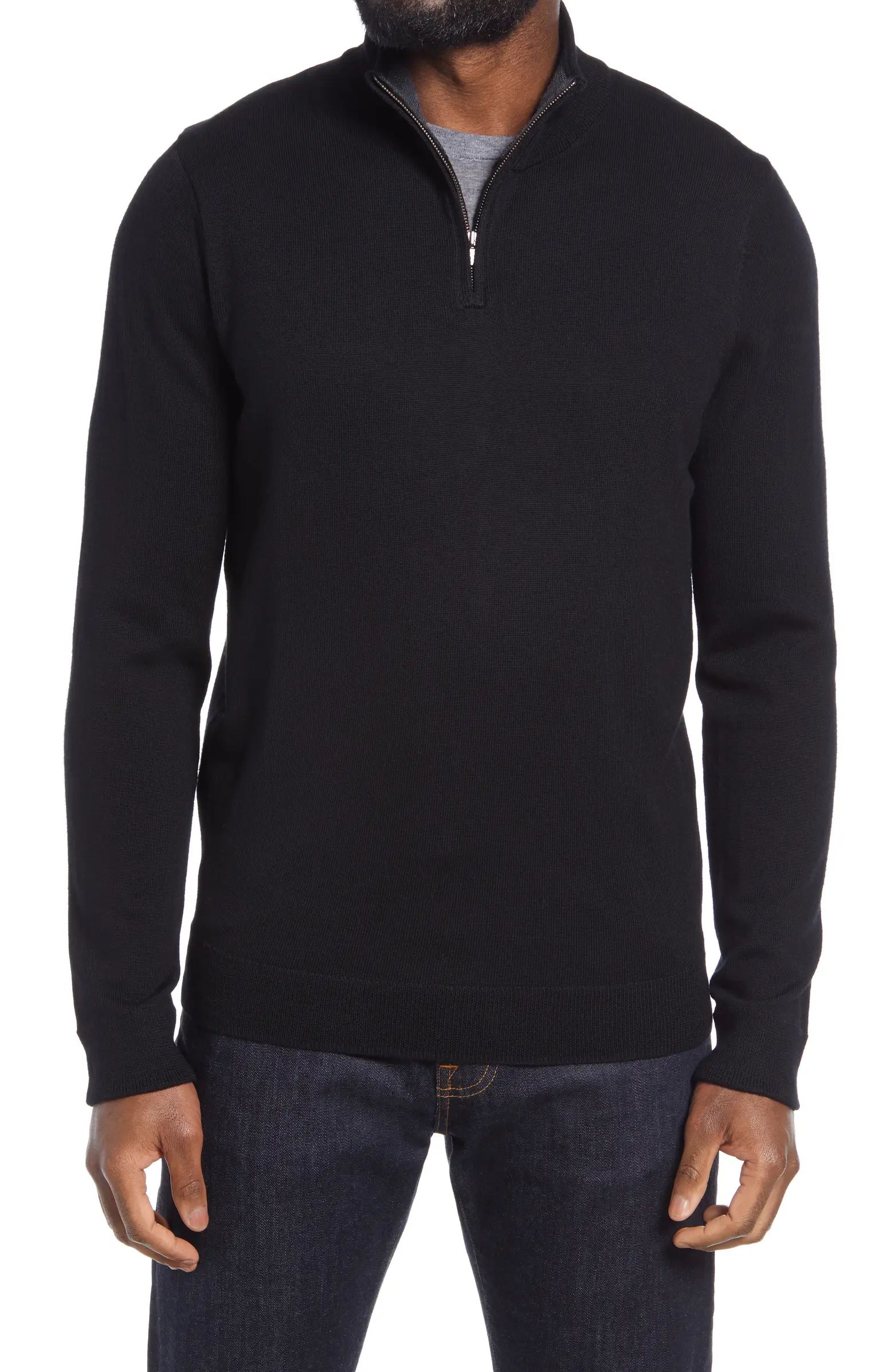 Washable Merino Quarter Zip Sweater | Nordstrom