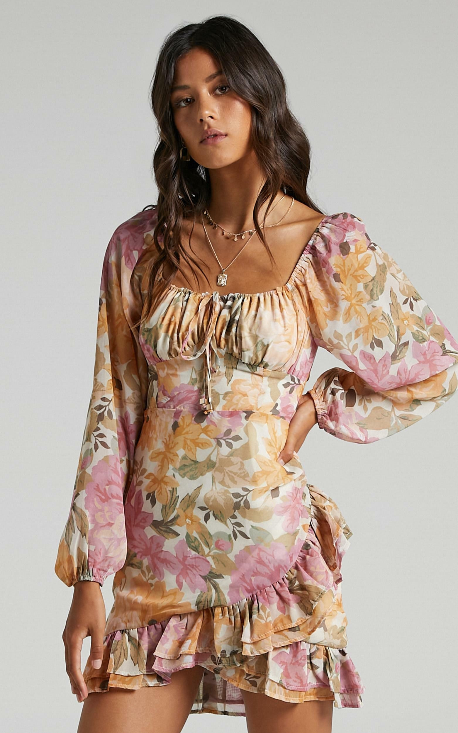 Grizela Puff Sleeve Mini Dress in Elegant Rose | Showpo | Showpo - deactived