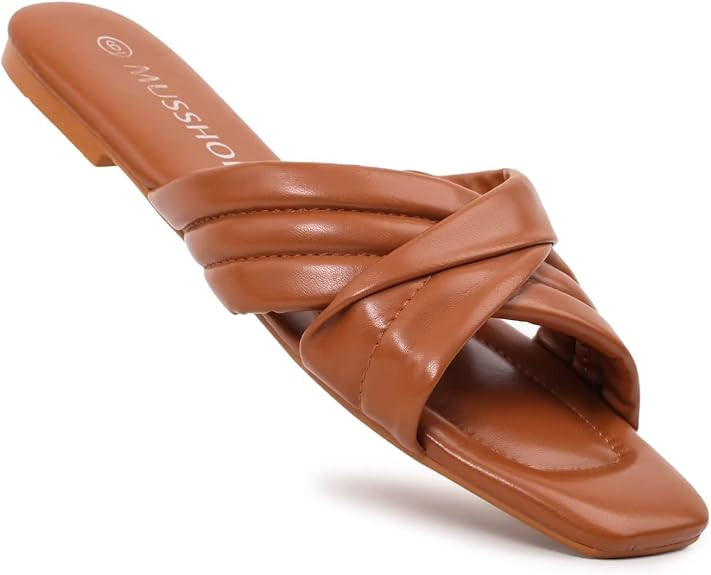 MUSSHOE Womens Sandals Square Toe Dressy Summer Sandals | Amazon (US)