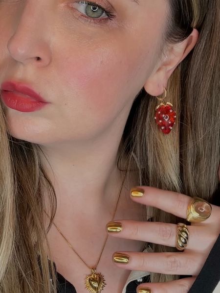 Some of my latest jewellery finds 🍒🍒
Cherry aesthetic | Cherry earrings | Bright red | Monica Vinader jewellery | Stacking rings | Cocktail ring | Gemstone | Heart oversized earrings | Pearl necklace 

#LTKuk #LTKspring #LTKsummer