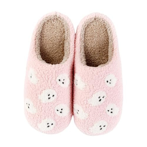 Ghost Slippers for Women Men, 2025 New Fall Halloween Slippers Cute Fuzzy Soft House Slippers for Spooky Season (Pink Ghost B, Adult, Women, 7.5, Numeric Range, US Footwear Size System, 8.5, Medium) | Amazon (US)