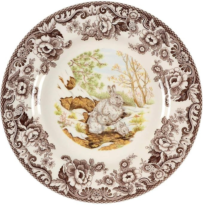 Spode Woodland Dinner Plate, Snowshoe Rabbit | 10.5 Inch | Hunting Cabin, Lodge, and Cottage Déc... | Amazon (US)