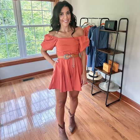 Country concert outfit
Wearing size small in romper 
Size small in belt 

#LTKFind #LTKstyletip #LTKunder50