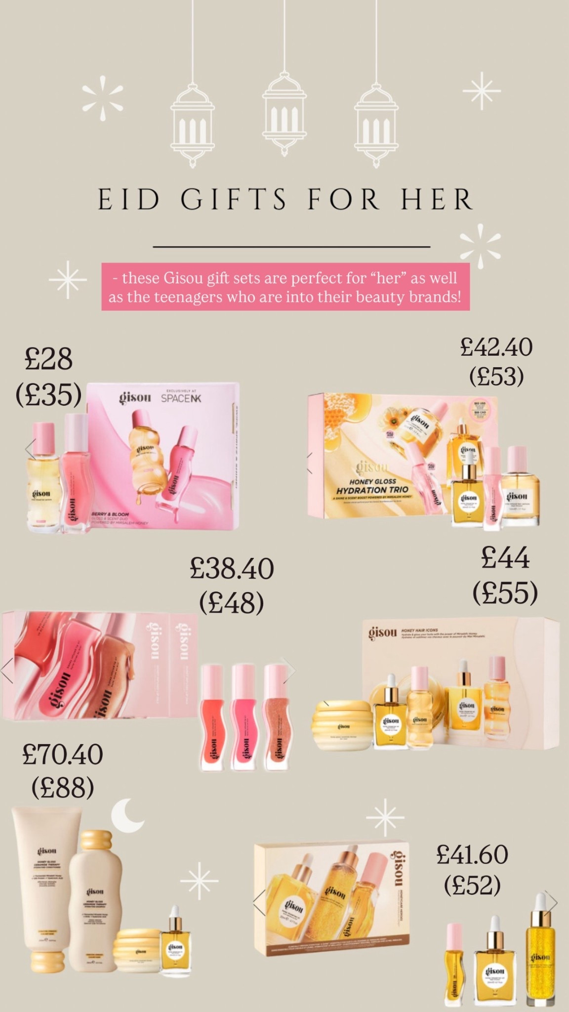 20% off eid gifts for her, 20% off gisou 

#LTKbeauty