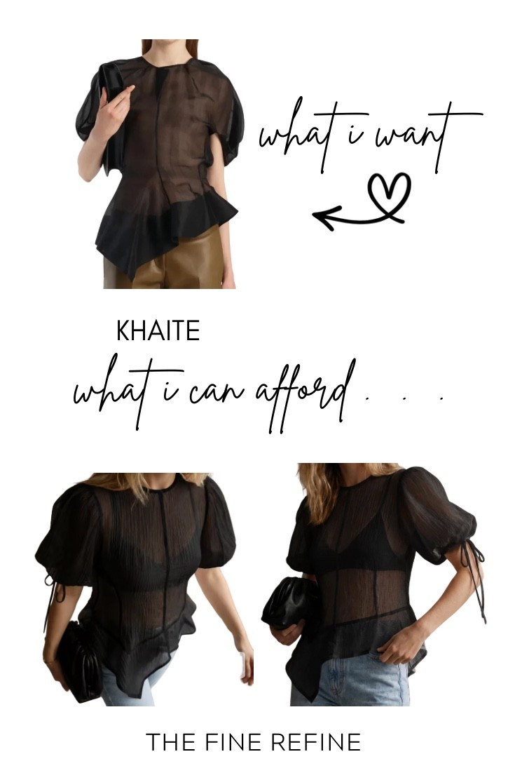 What I want vs. what I can afford 🤌

This Khaite-inspired sheer top gives the same elevated look for a fraction of the price.

Comment SHOP for the link.

#LTKMidsize #LTKPetite #LTKTravel