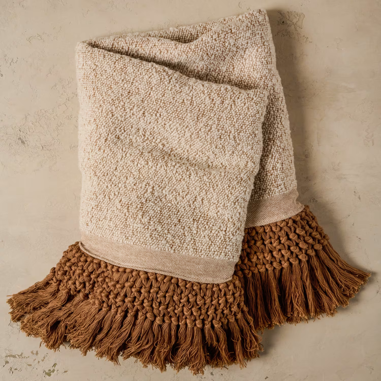 Adobe Essential Tassel Throw | Magnolia
