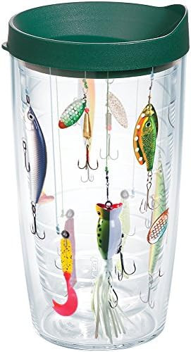 Tervis Fishing Lures Tumbler with Wrap and Hunter Green Lid 16oz, Clear | Amazon (US)