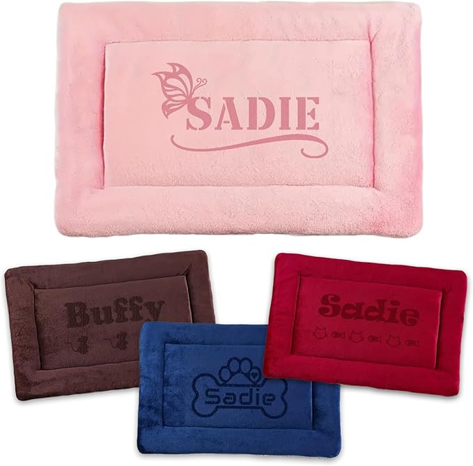 xrlsg Personalized Dog Mat Custom Dog Bed for Kennel Washable Pet Sleeping Mat Gift for Dog Cat P... | Amazon (US)