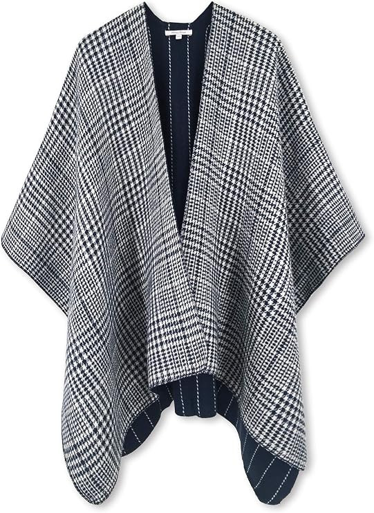 Moss Rose Women's Shawl Wrap Poncho Ruana Cape Open Front Cardigan for Fall Winter | Amazon (US)