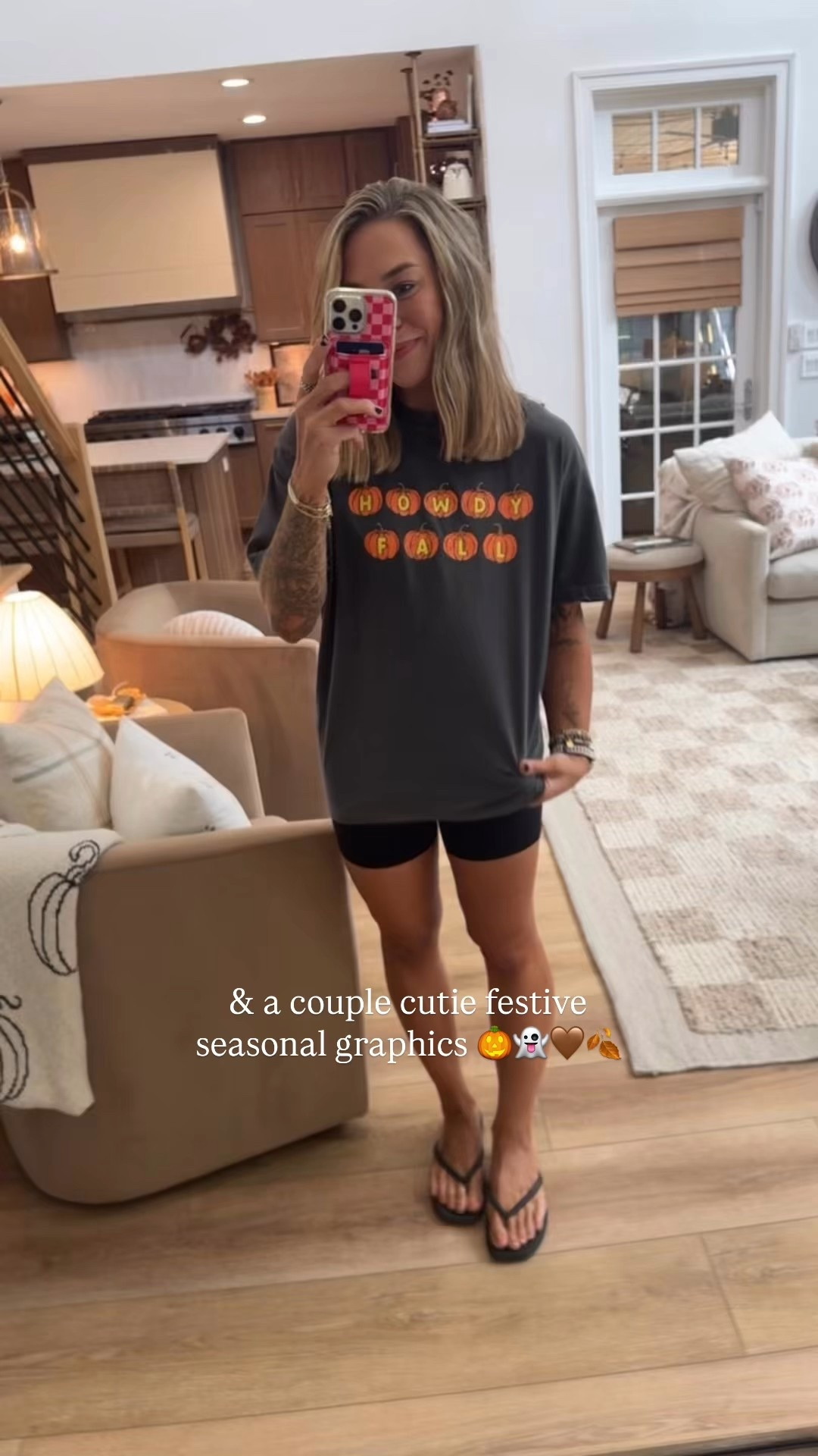 Some new arrivals for Fall from Pink Lily ✨🍂 my code HOLLEY saves you 30% off site-wide (excluding doorbusters / sale items) this week! 🙌🏼

Wearing a L in these graphic tees🎃 

Ootd / fall style / casual / cute / graphic tee / comfy fit  / pink lily code / Holley Gabrielle /  

#LTKSeasonal #LTKSaleAlert #LTKFindsUnder50