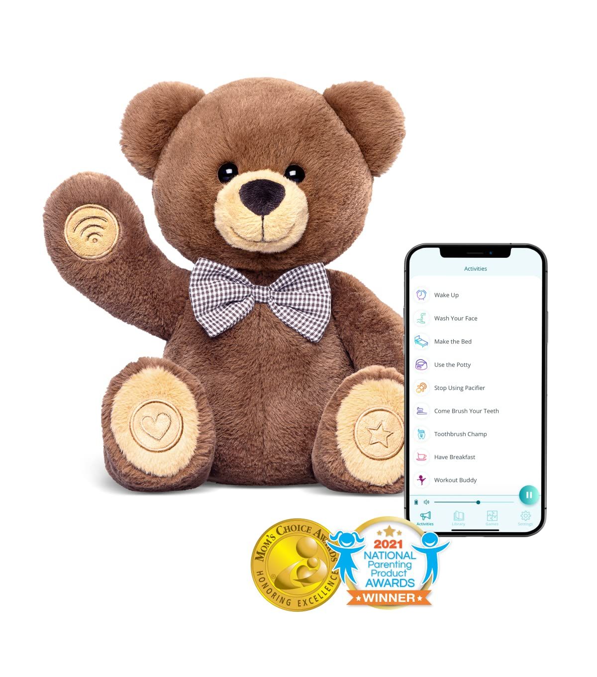 Smart Teddy: Interactive Educational Toy, 28 Bedtime Stories, 30+ Daily Routine Activities, Regularl | Amazon (US)