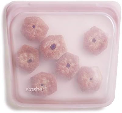 Stasher Platinum Silicone Food Grade Reusable Storage Bag, Rose Quartz (Sandwich) | Reduce Single-Us | Amazon (US)
